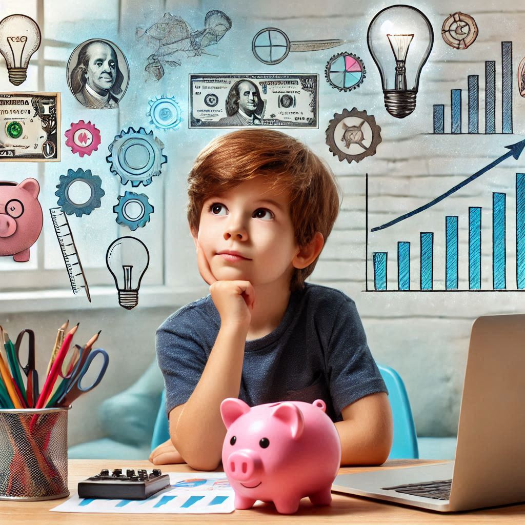 Kind lernt Wirtschaftskompetenz im Online-Kurs
